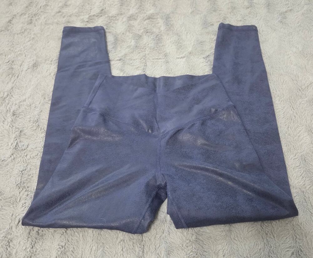 Offline by Aerie Crossover Legging Size M Blue Faux Leather Design
